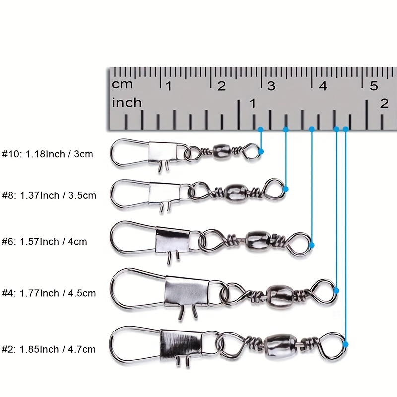 50/200pcs Barrel Snap Swivel F - огляд і ціна Fishing Hook Offset
