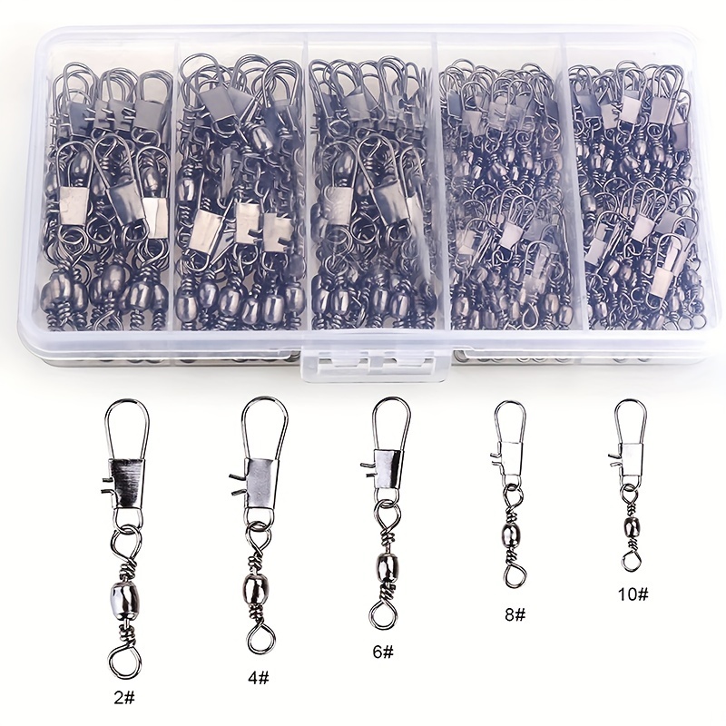 50/200pcs Barrel Snap Swivel F - огляд і ціна Fishing Hook Offset