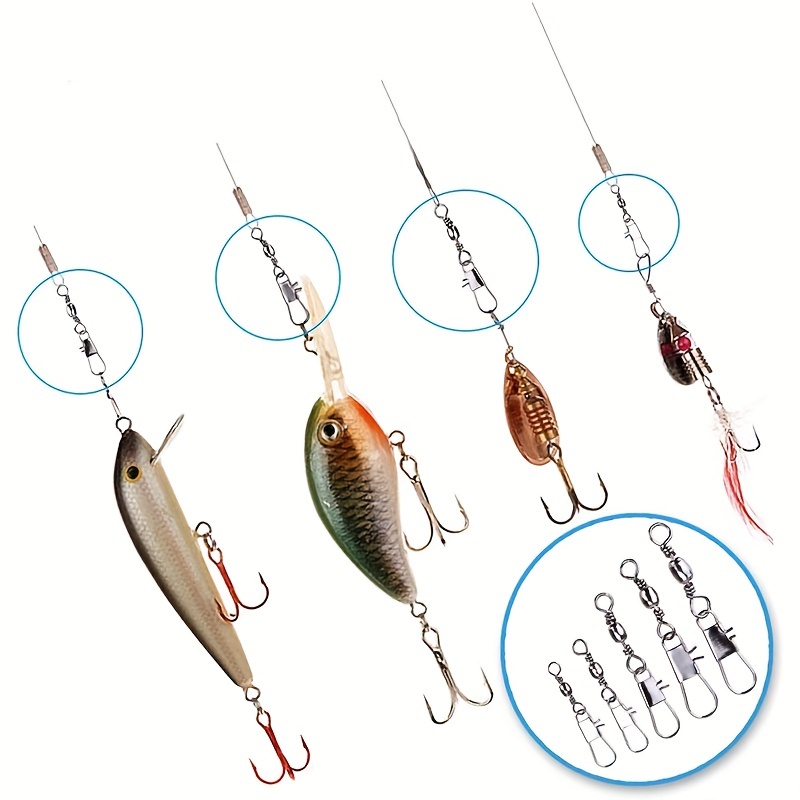 50/200pcs Barrel Snap Swivel F - огляд і ціна Fishing Hook Offset